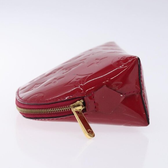 LOUIS VUITTON Monogram Vernis Pochette Cosmetic Rose Indian M90009 Auth 134589 - Picture 4 of 16